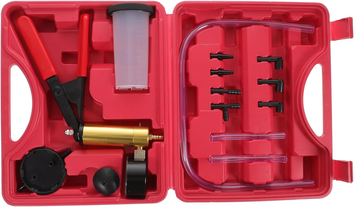 PRETYZOOM Manual Vacuum Pump for Car Brake Bleeder Automotive Vacuum Pump Kit Adapters