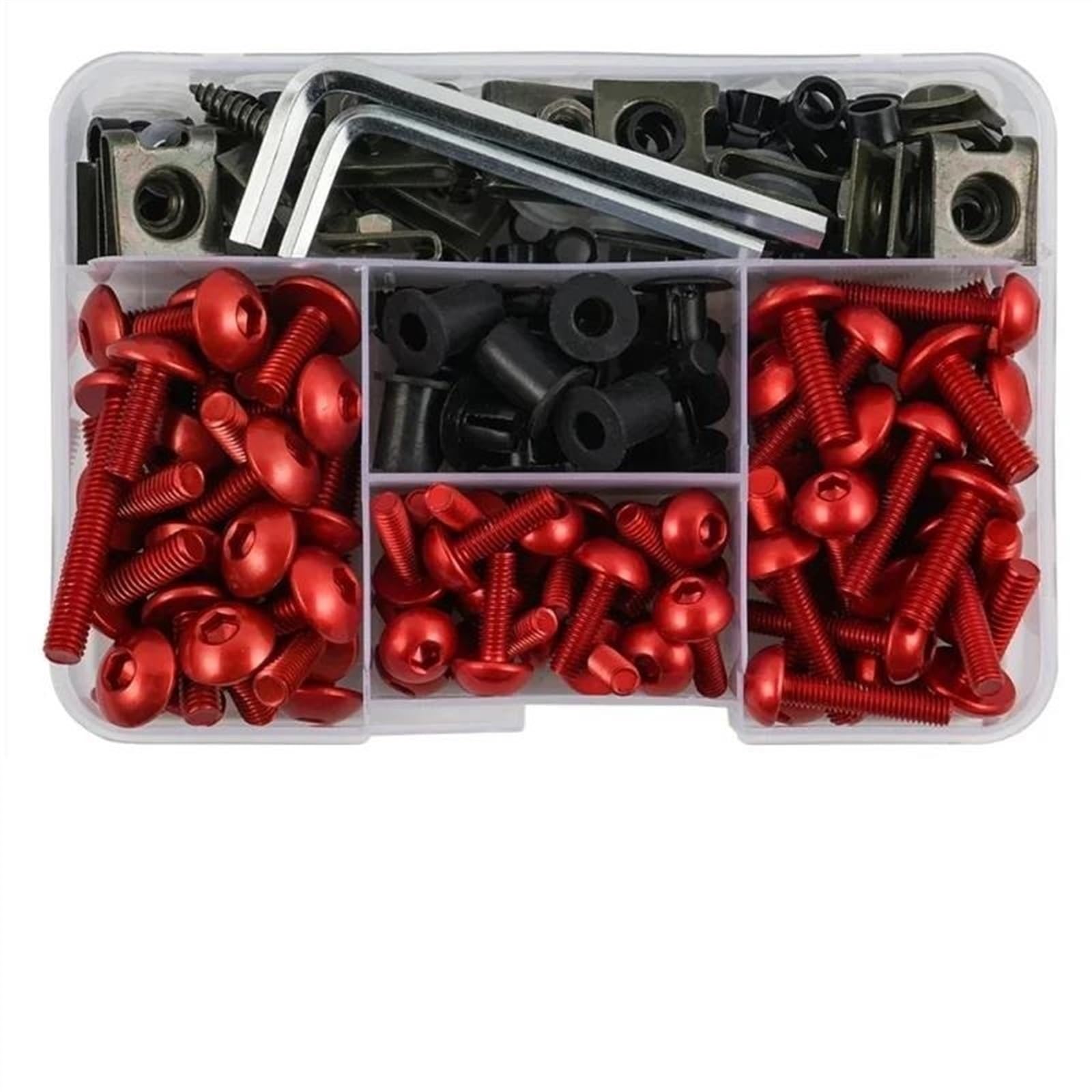 Motorcycle Fairing Screws Kit Body Nut Replacement For SUZUKI GSXR 600 750 1000 K1 K2 K3 K4 K5 K6 K7 K8 K9 K10 CNC Alloy(Rosso)
