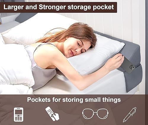 Miniatura 8 de Vekkia Relleno de cuña para almohada de cama King para espacio de cabecera, relleno de espacio de cama  relleno de cuña para colchón, cierre de
