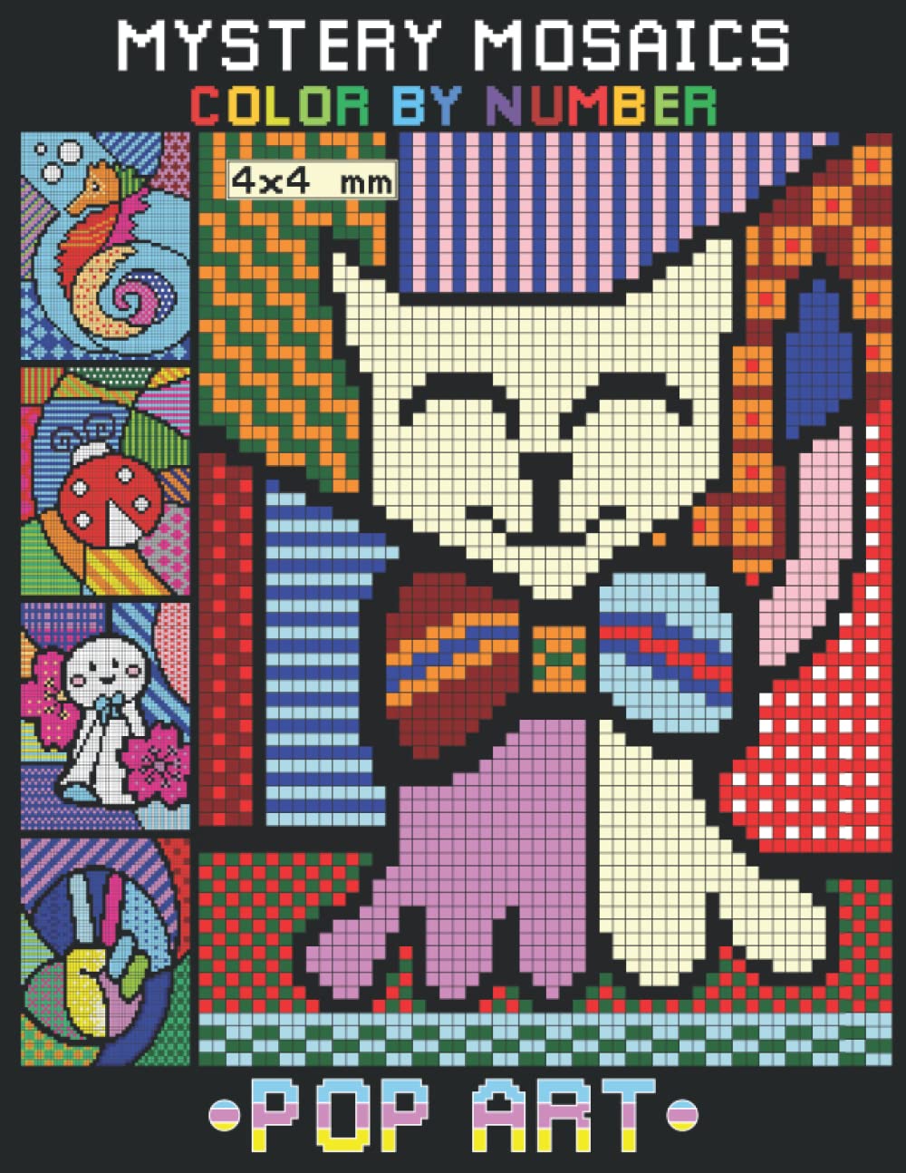 Mystery Mosaics Color By Number Pop Art: Dazzling Pixel Coloring Book with Mystery Squares (4x4 mm), Color Quest for Stress Relief & Relaxation (Mystery Mosaics Color By Number)