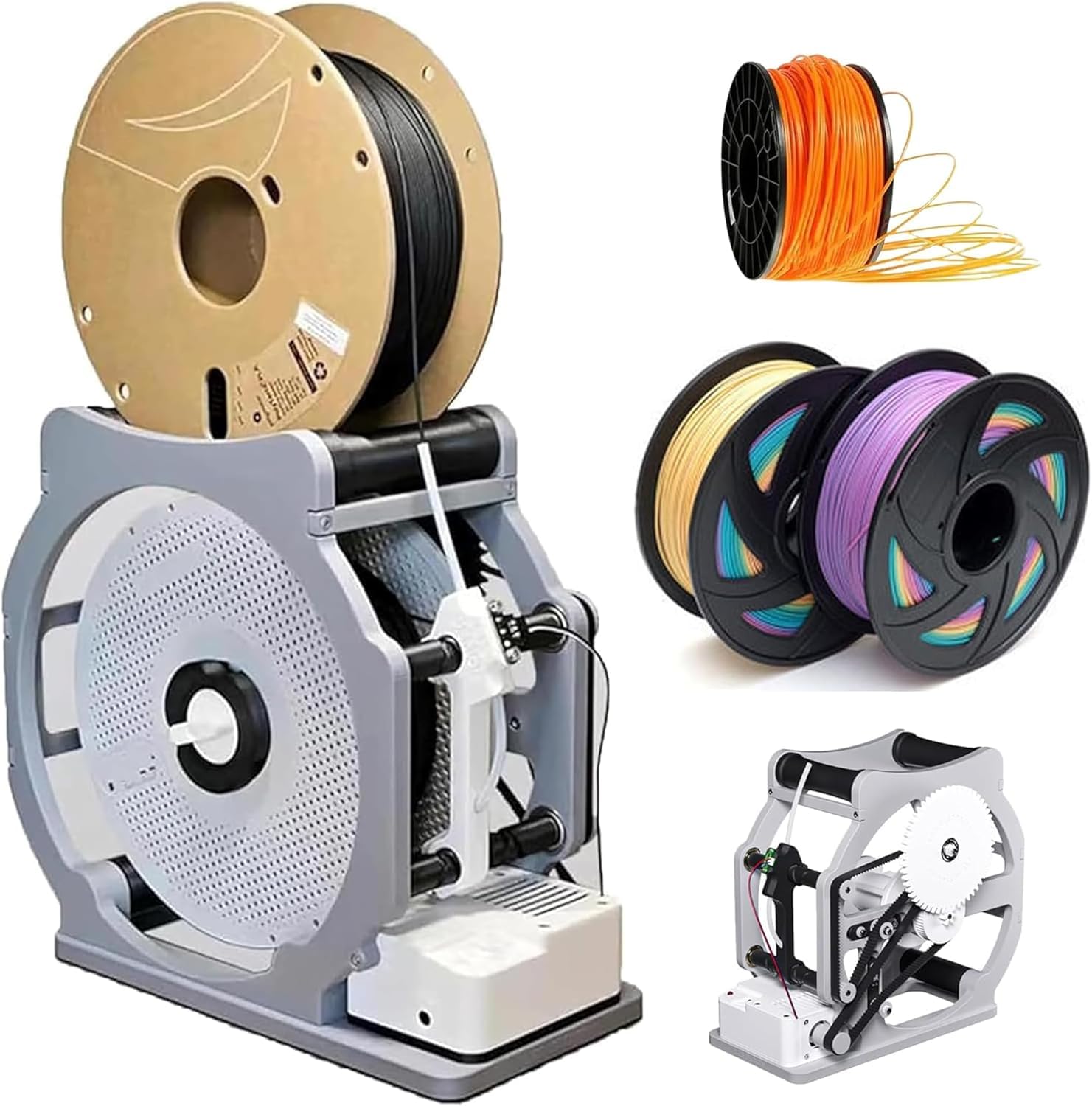 Elektrischer 3d-filament-umspuler – Automatischer Wickler Mit Intelligenter Start/stopp-funktion, Einstellbarer Spannung Für Pla, Petg, Abs Und Tpu, Schnelles Aufspulen Von Spulen Bis Zu 3 Kg