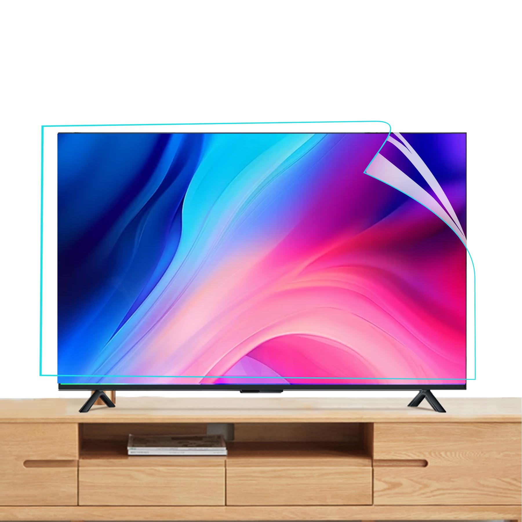 Protector de pantalla de TV de 75 pulgadas y panel de protección contra daños, bloqueo de filtro UV y luz azul, película de filtro antiarañazos y antirreflejos para LCD, LED, OLED y QLED 4K HDTV