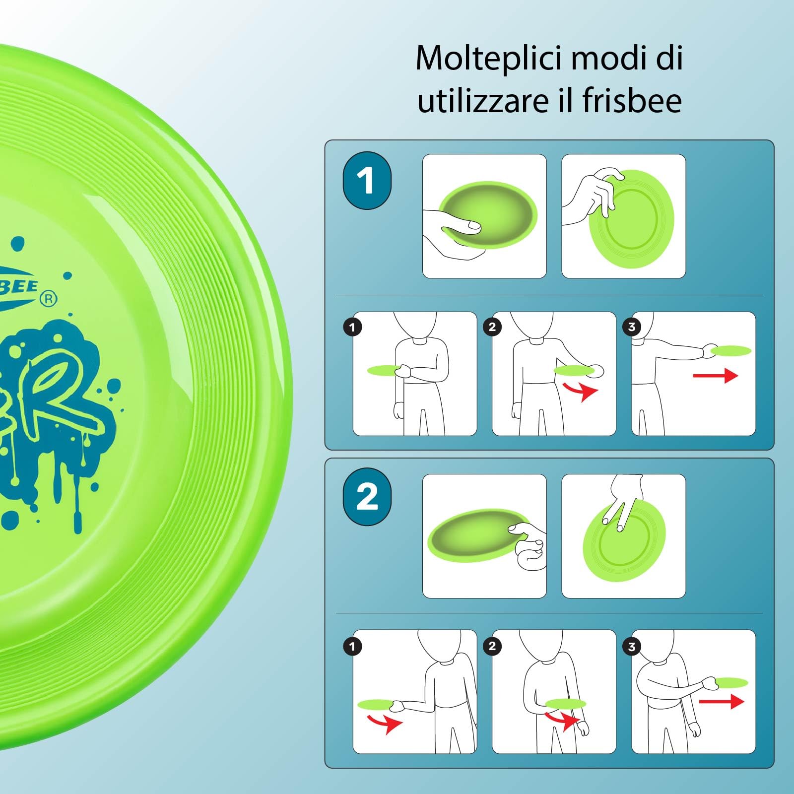 Wham-O Frisbee Disco Volante 23.75 cm Gioco per Cani Bambini Spiaggia