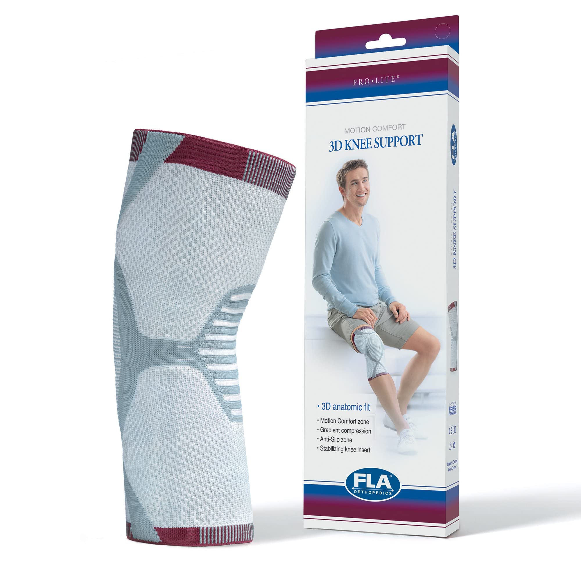 Prolite 3D Knee Support, White, Medium