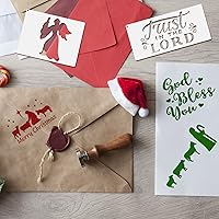 Vista 6 de 20 plantillas de Navidad para pintar, plantillas reutilizables de pesebre para mascotas, manualidades, pintura de Navidad, dibujo, plantillas