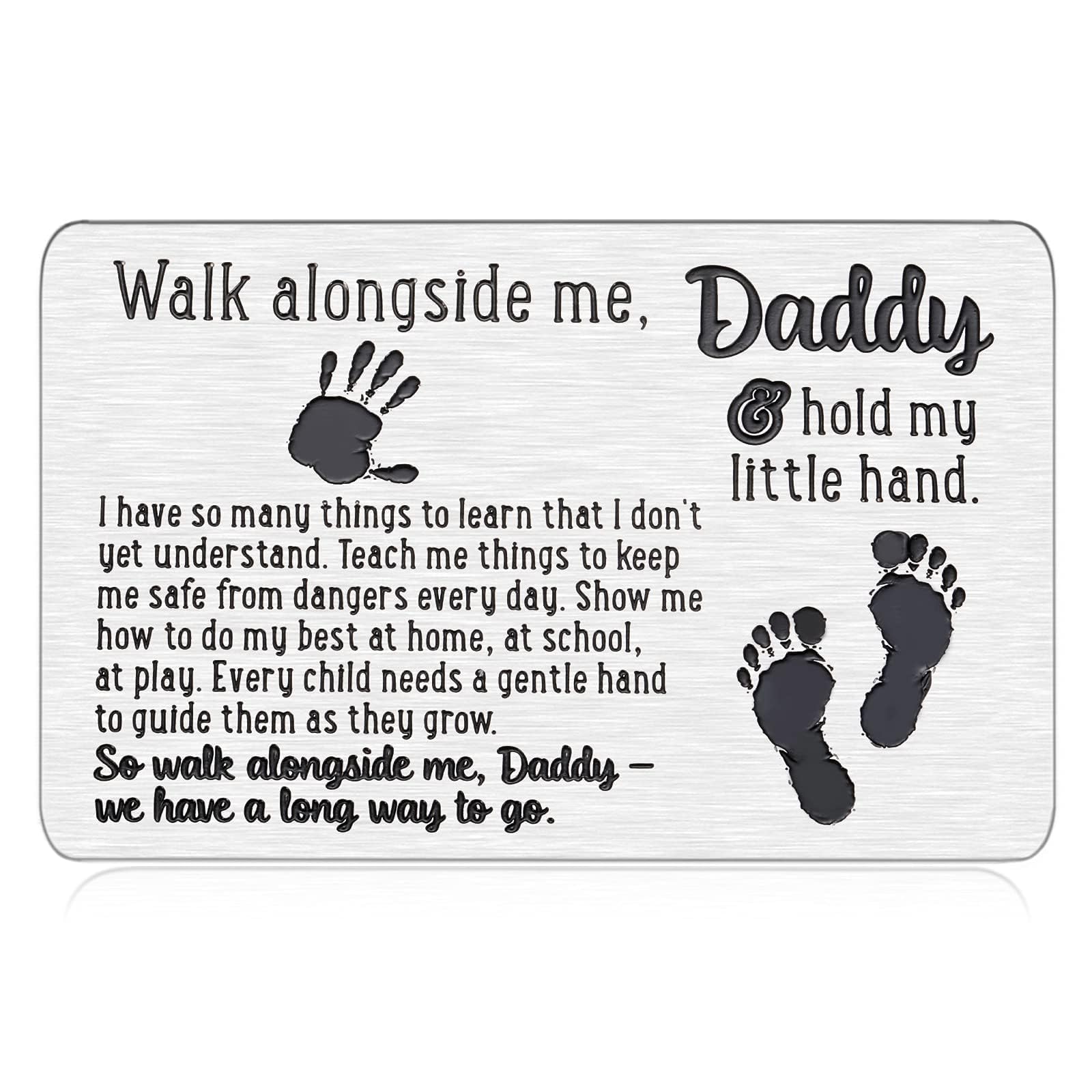 Valentines Day Gifts for Dad Dad Gifts from Daughter Son - Wallet Insert Card Birthday Thanksgiving Card for Father Papa First Time Daddy, Fathers Day Valentines Christmas Presents for Men Father