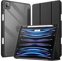 JETech Capa para iPad Pro 11 Polegadas 2022/2021/2020/2018 (4ª/3ª/2ª/1ª Geração) com Porta Pencil, Capa Traseira Claro Transparente para Tablet Suporte Fino À Prova de Choque (Preto)