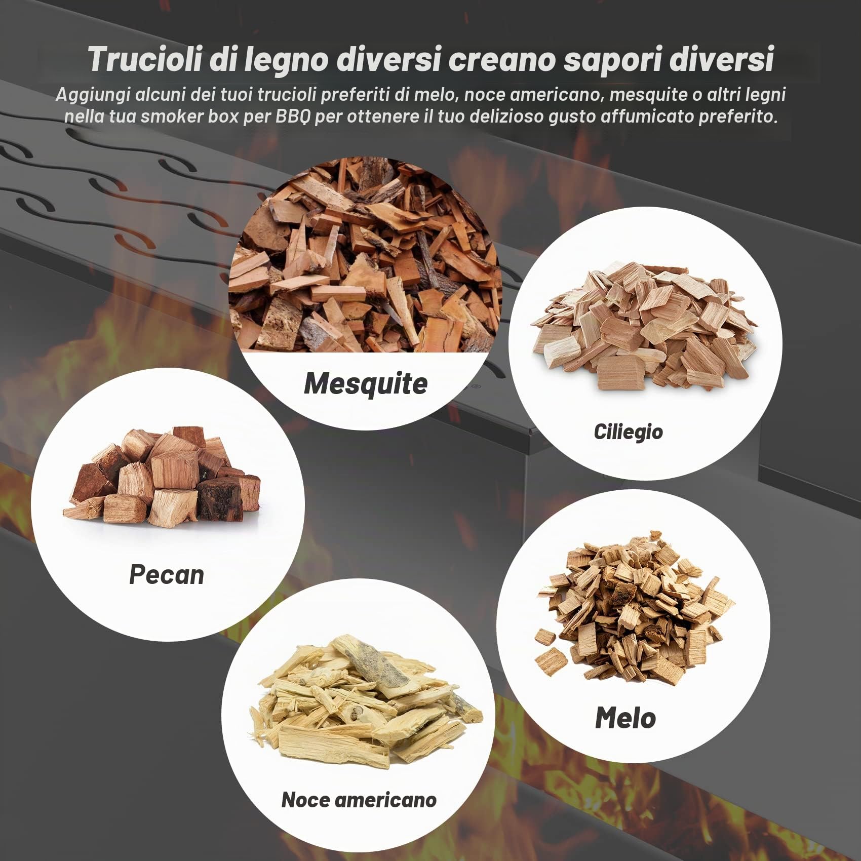Onlyfire Scatola per Affumicatore，Smoker Box Barbecue in Acciaio inox，con Serbatoio Dell'acqua,per Trucioli di Legno Grill a Gas
