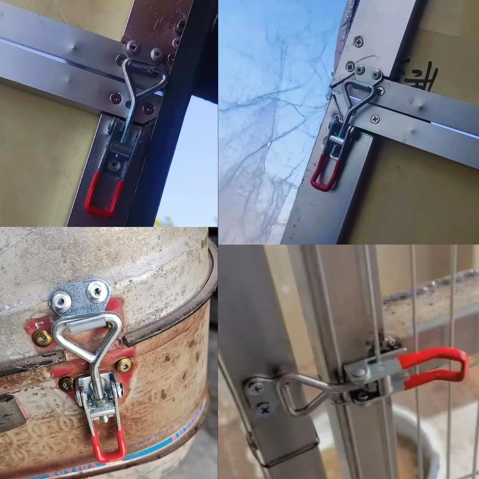 3PCS Adjustable Toggle Clamp,Toggle Latch Lockable,Quick Release Pull Latch Tools,Stainless Steel Toggle Clamp for Door Cabinet Box Case,122MM - Image 4