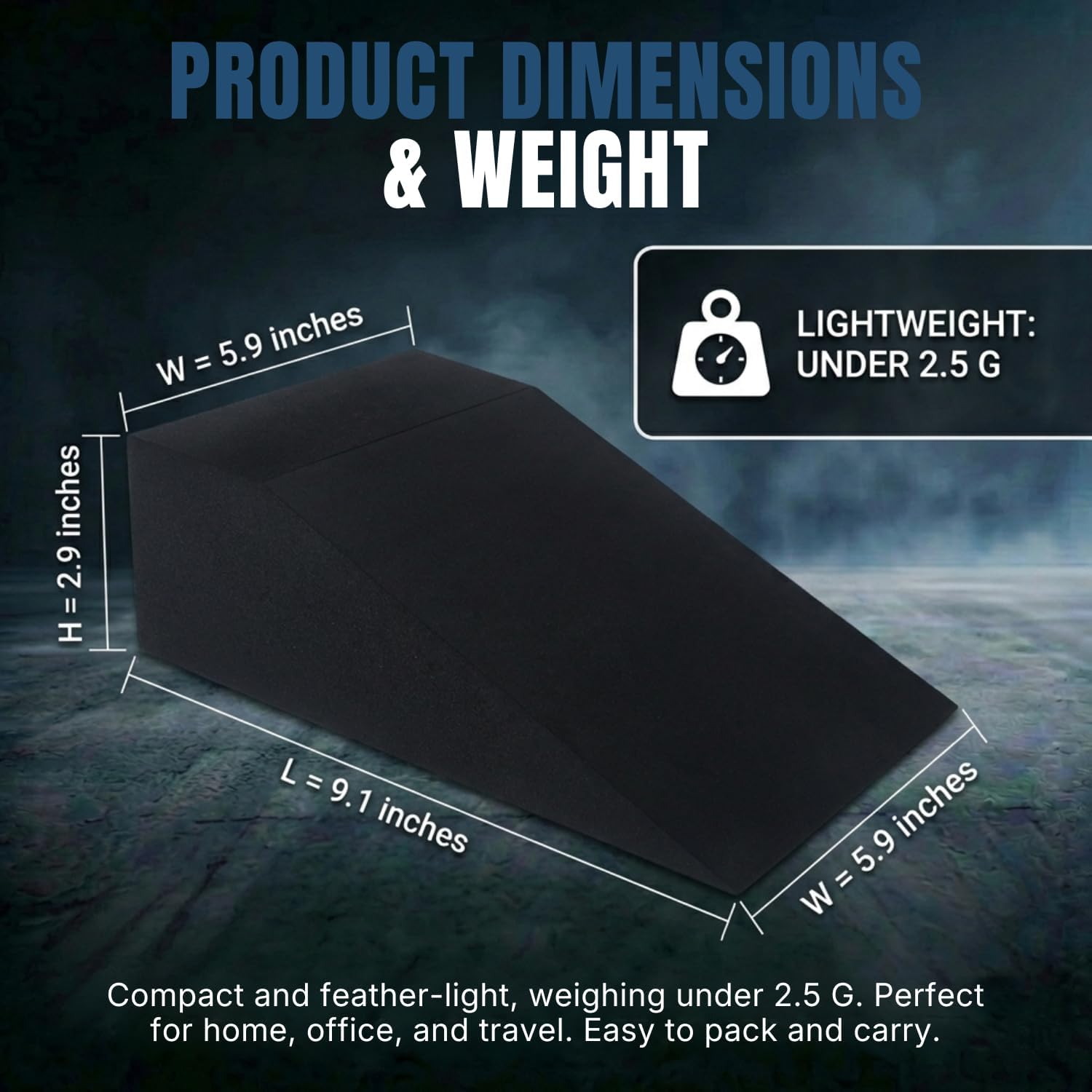2 Pack Squat Wedge Block for Heel Elevated Squat Weightlifting Calf Stretcher Slant Board for Mobility Balance and Strength Performance