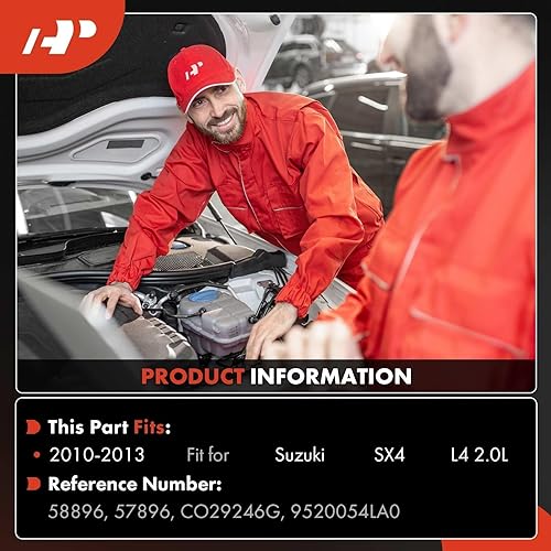 Miniatura 2 de A-Premium Compresor de aire acondicionado con embrague compatible con Suzuki SX4 2.0L 2010-2013, SX4 Crossover 2.0L 2012, con polea de 6 ranuras