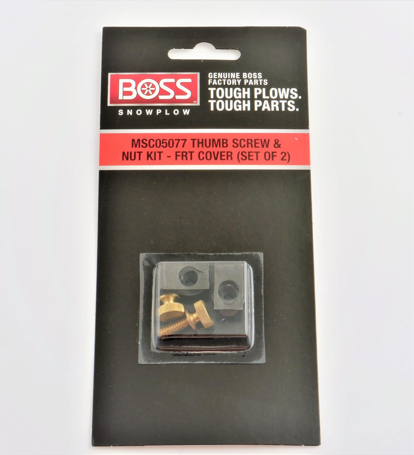 Boss Part # MSC05077 - Hydraulic Cover Front Thumb Screw Nut Kit (Set of 2)