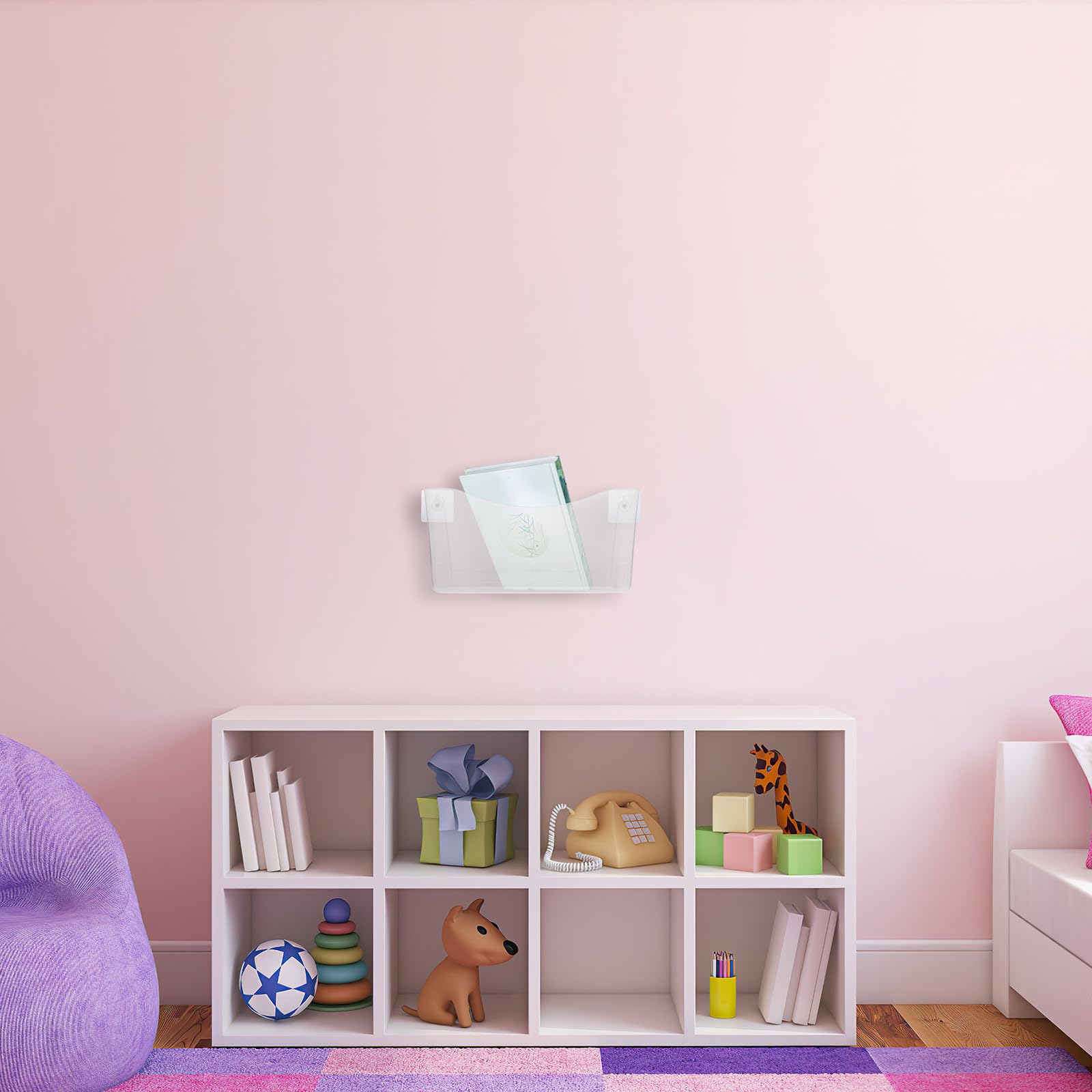 Organizador de Correo de Pared Transparente de Abs, Carpeta de Archivos Colgante Versátil para Oficina, Estante de Almacenamiento para Documentos y Papeles