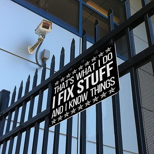 Miniatura 8 de Letrero de metal con texto en inglés "Thats What I Do I Do I Fix Stuff And I Know Things" (Thats What I Do I Fix Stuff And I Know Things), letrero