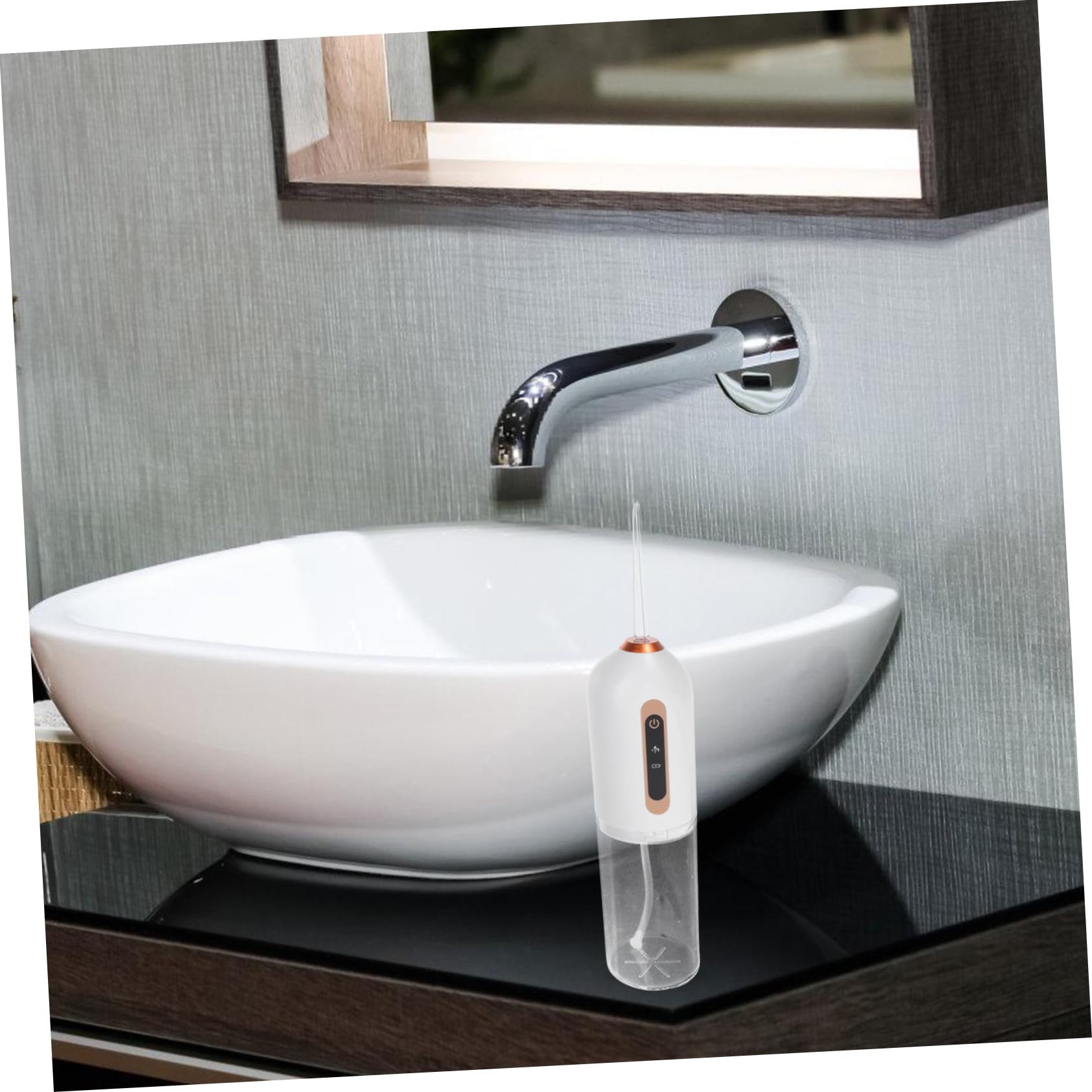 FRCOLOR Irrigador Bucal Portátil Mini de Carga USB Resistente al Agua para Uso Viajes Cuidado Bucal Irrigador Dental Inalámbrico