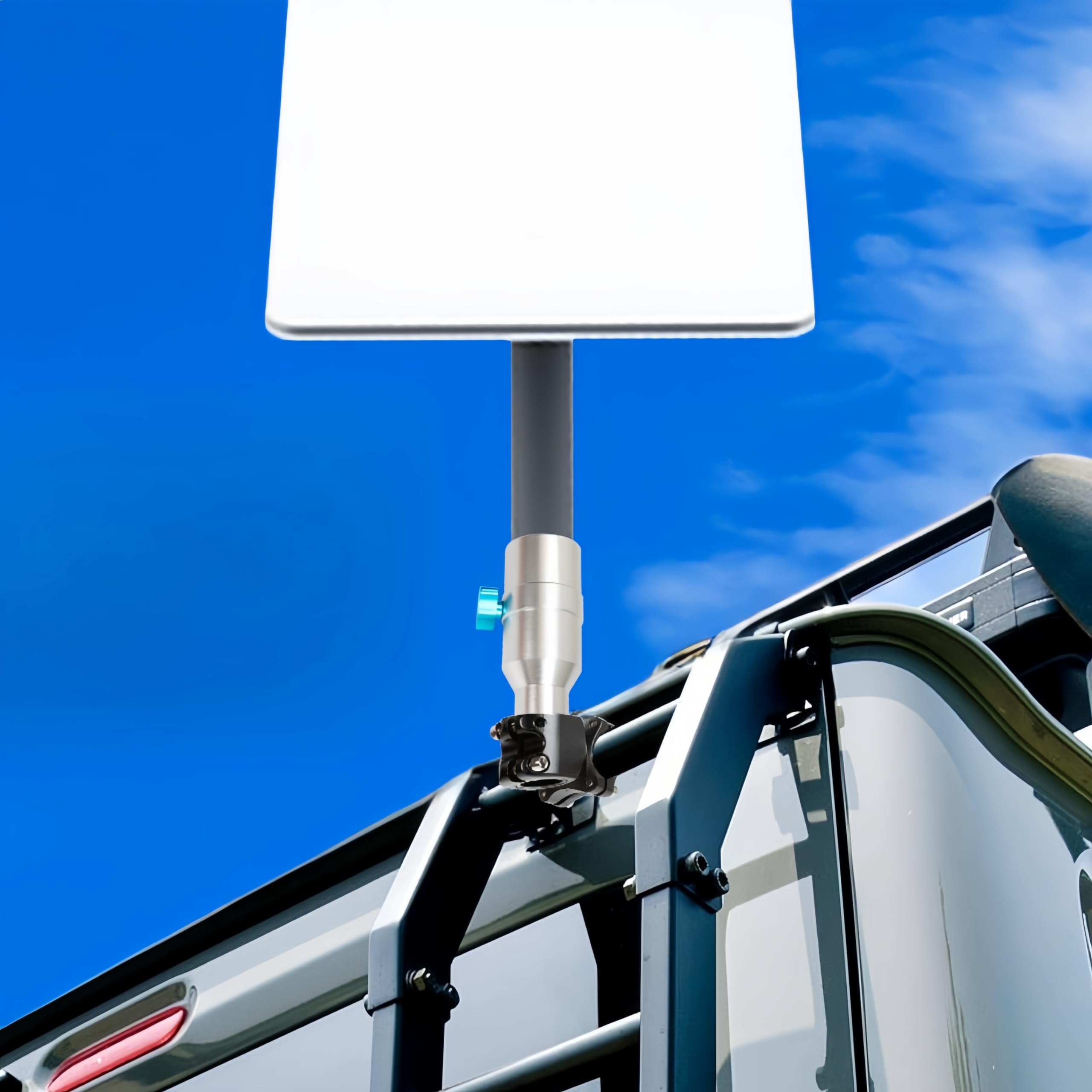 Starlink Mount Gen 2 with Pipe Adapter, Starlink Pole Mount, Load-Bearing 200lbs for Pole/Roof/SUV/Outdoor (0.8-1.1” All Aluminum Alloy)