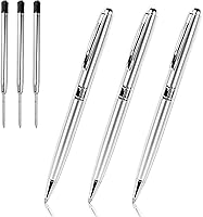 Vista 14 de Bolígrafos Cambond de tinta negra - Bolígrafos a granel de metal para diarios, regalos, negocios, hombres, policía, asistentes de vuelo, punta media