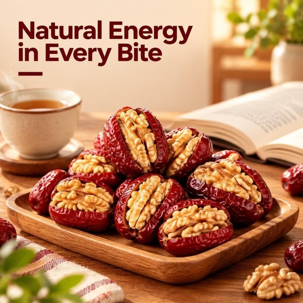 Snack alle noci ripiene di datteri rossi 500g