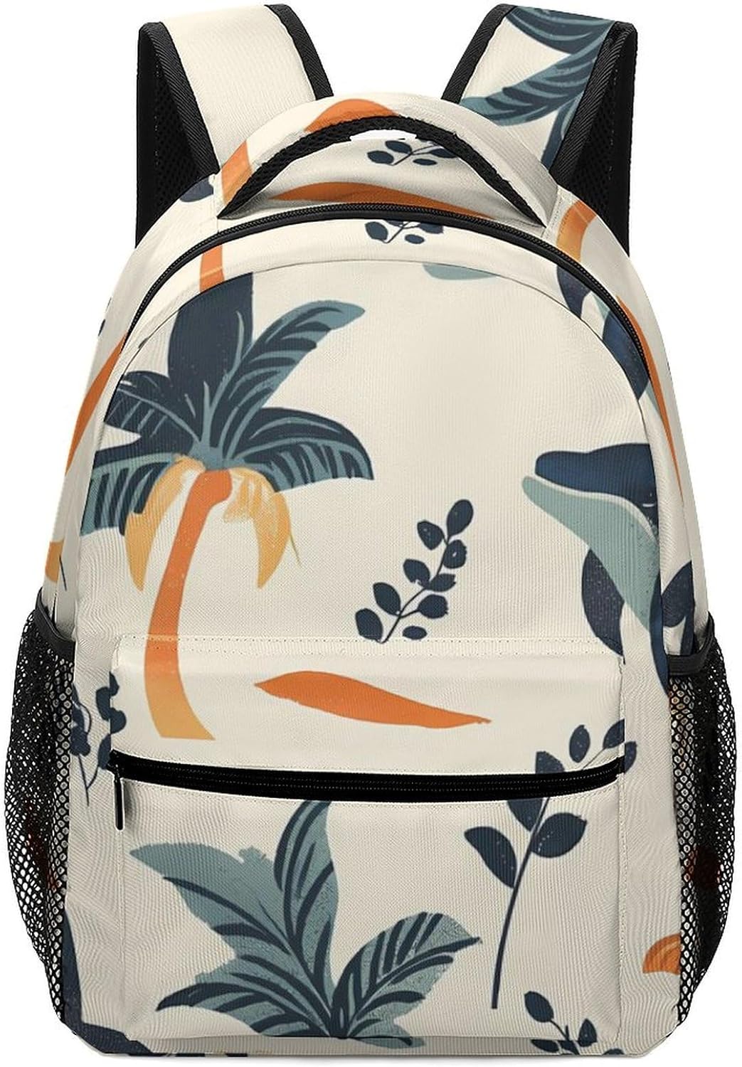 Palms Whales Trees Dolphins Unisex Backpack Casual Daypacks Lightweight Shoulders Bag for Camping Hiking Travel