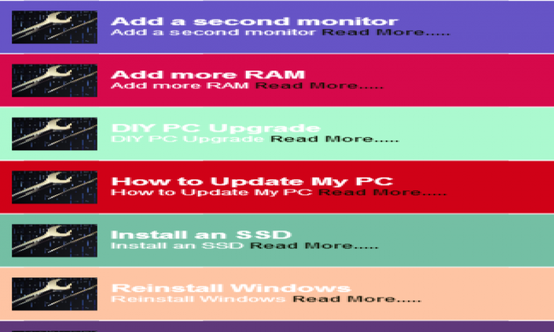 Easy Upgrade PC Tips - App on Amazon Appstore