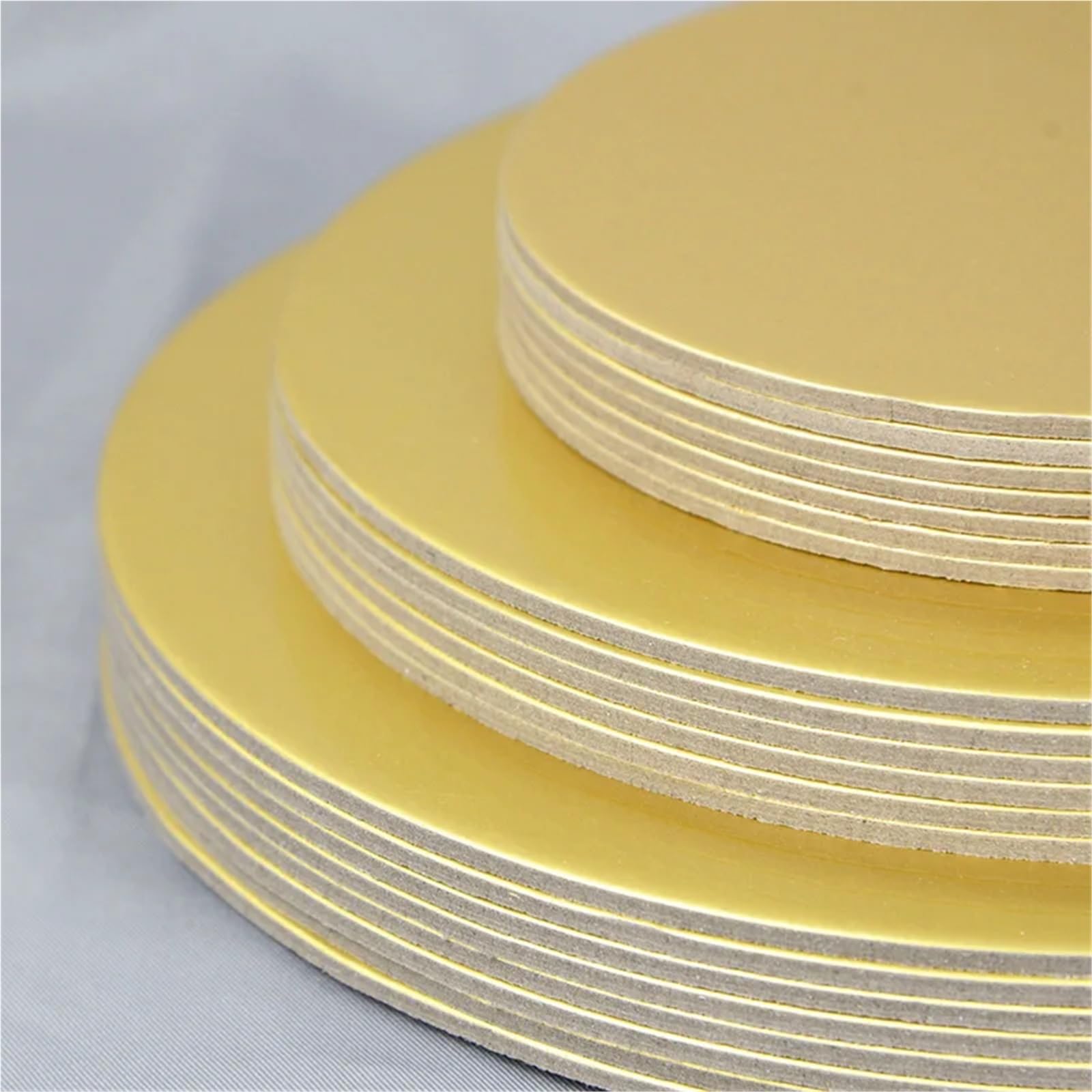 Base para Tartas Diámetro de cartón for Pastel Disponible Base de cartón Circular(Silvery 24cm-10pcs)