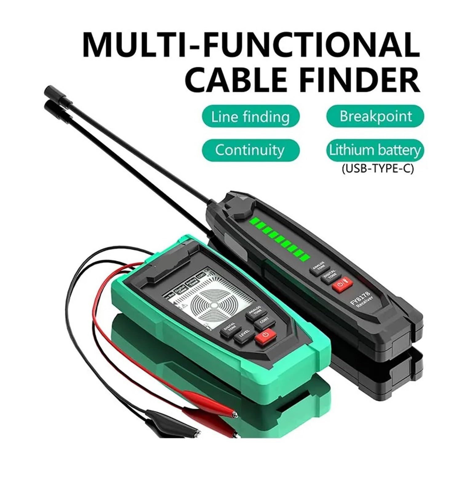 Probador de Red, Detector de cables subterráneos multifuncional, detector líneas ocultas pared, señal analógica digital, antiinterferencias