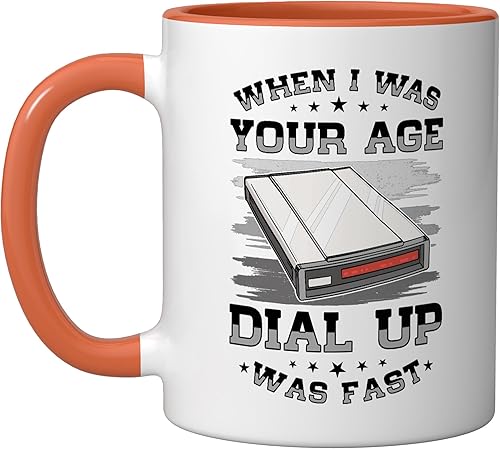Miniatura 7 de 90s Nostalgia Retro 90s Dial Up Internet Vintage Ceramic Mug, Black/White
