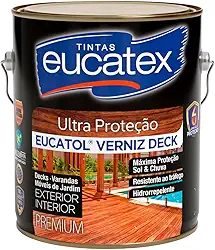 Verniz Madeira Deck Eucatol Semi Brilho Premium, 3,6L, Proteção Superior