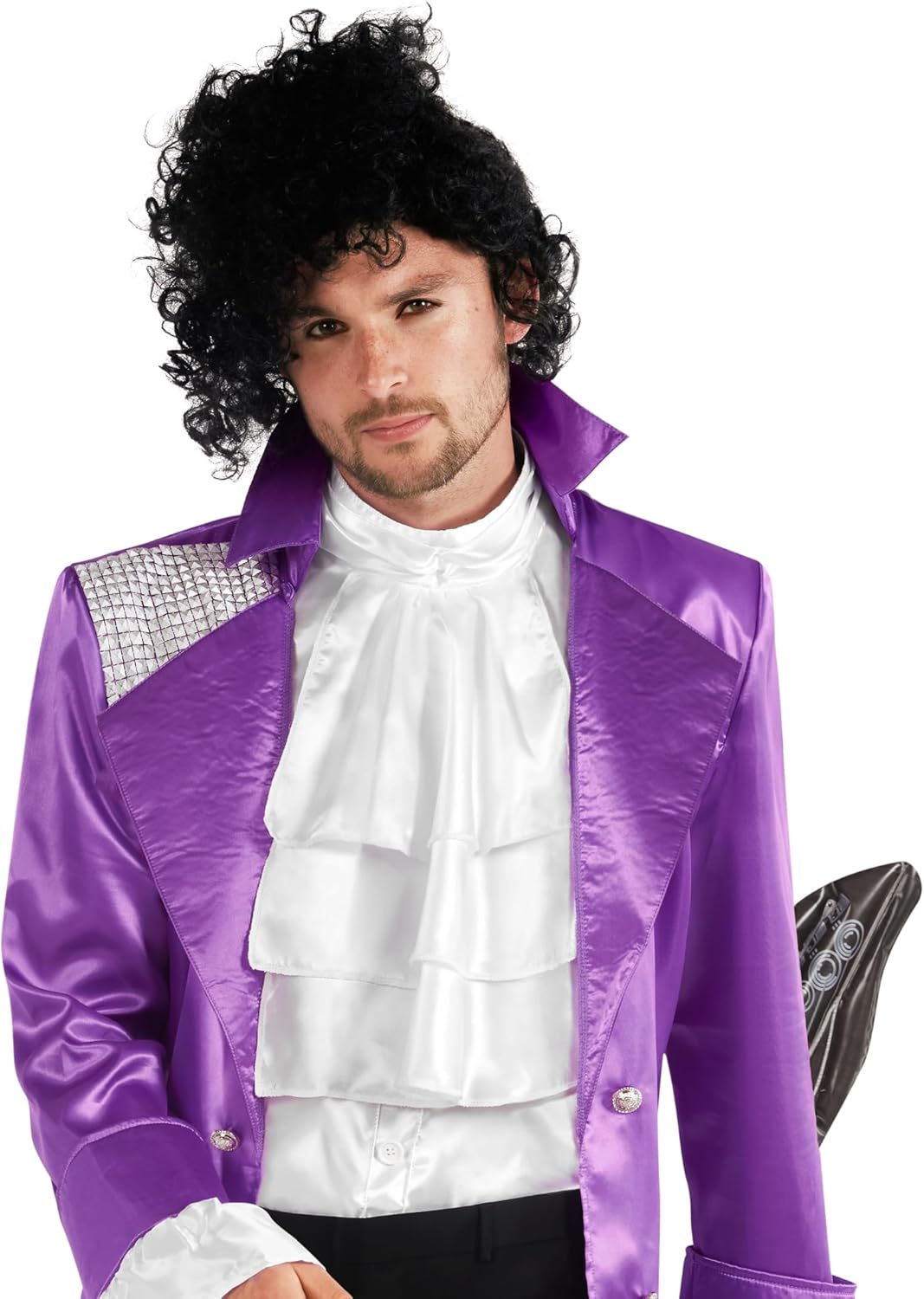 Morph Purple Pop Star Costume Men With Jacket And Wig, Musician Costume Adult, Halloween Costumes For Men - Image 5