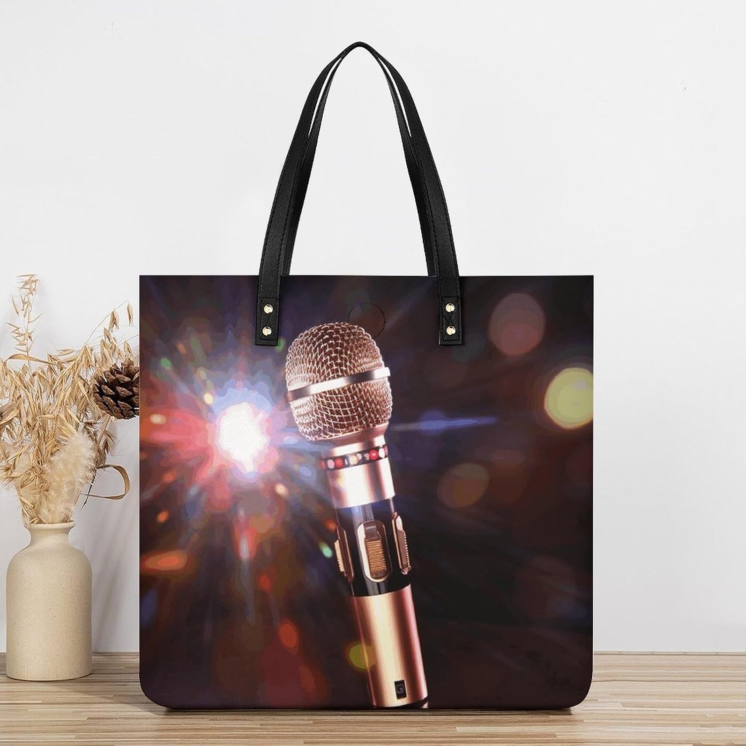 Funny Cute Pig Women's Tote Bag Lightweight Leather Shoulder Bag Stylish Purse Beach Travel Bag for Shopping Work