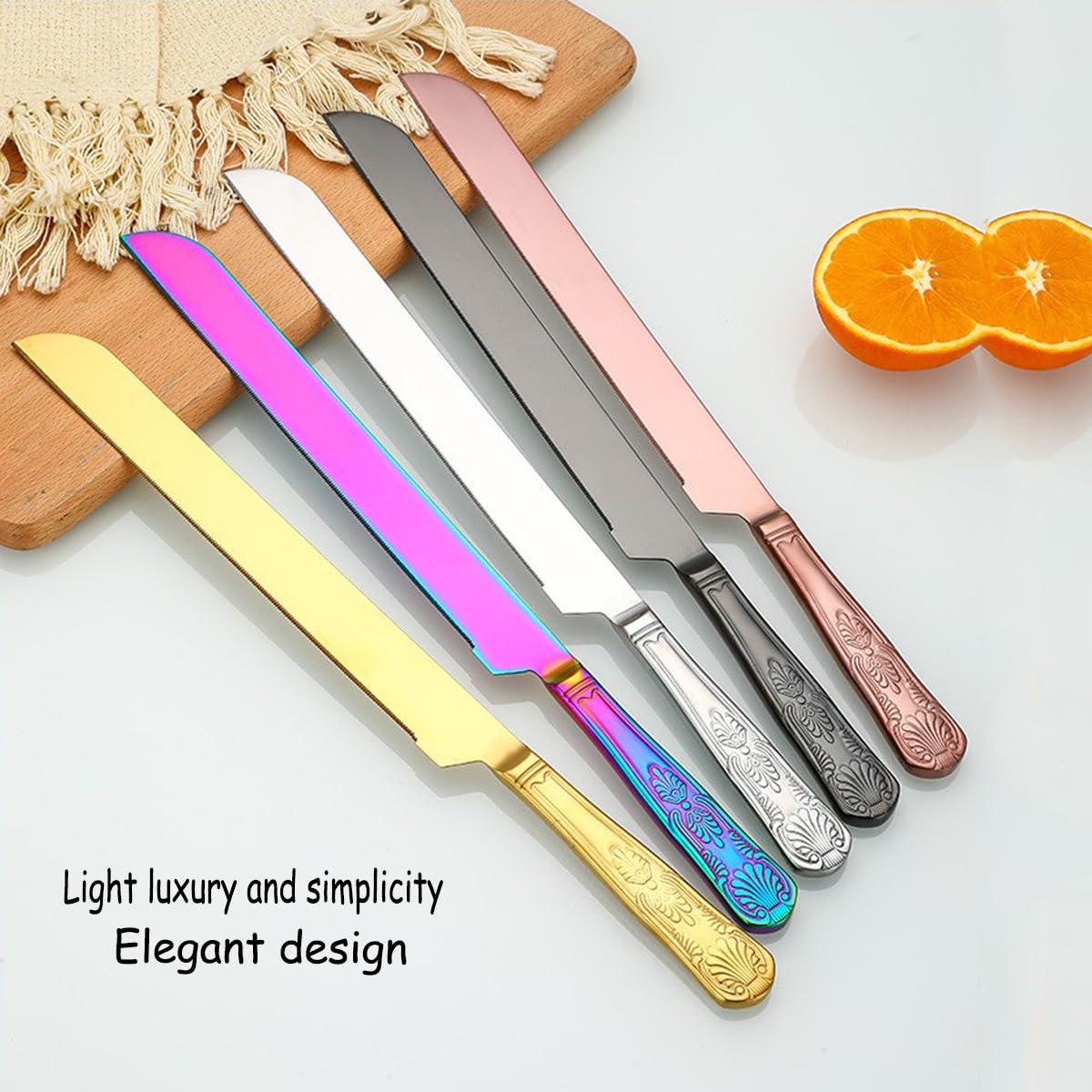 Juego de corte de tartas para bodas, fiestas de cumpleaños, cuchillo de pastel de acero inoxidable de alta calidad, servidor, cortador de pastelería, elegante soporte para tartas para