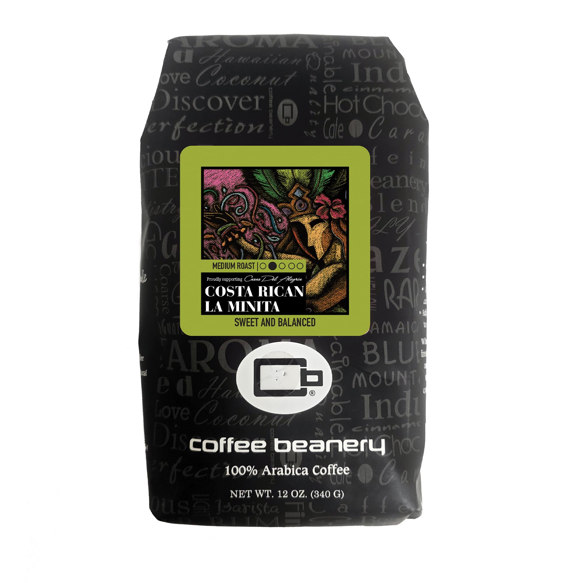 Costa Rican La Minita Specialty Coffee | (1)12oz. Coffee - Medium Roast (Whole Bean)