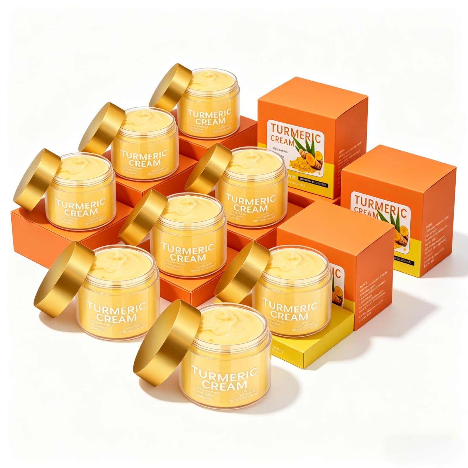 Crema Viso con Curcuma e Vitamina, Antietà e Uniformazione della Tonalità, Crema Anti Macchie, Idratante Anti-Age, Crema Illuminante per Macchie Brune, Rughe, Cream Riparatore