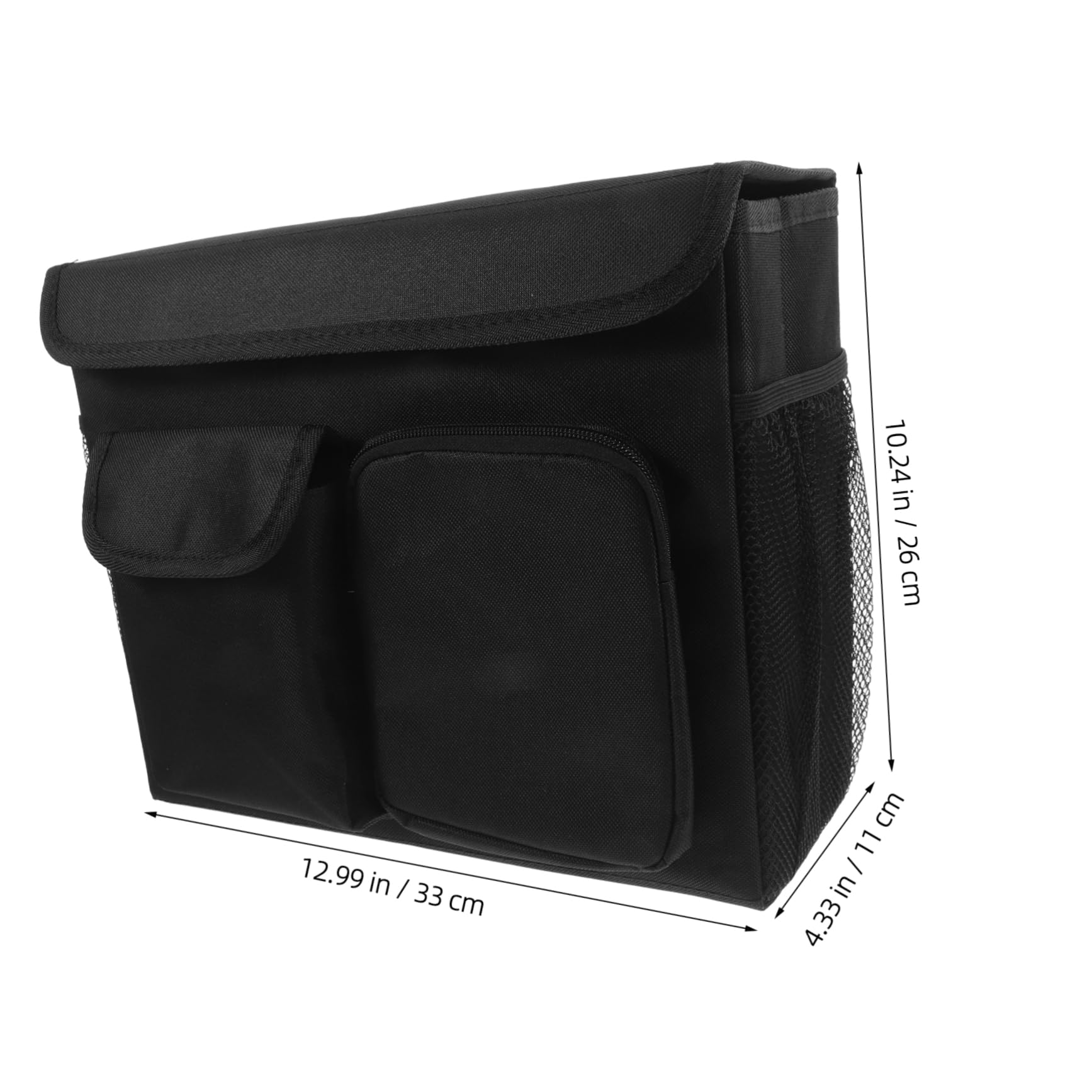 VALICLUD Borsa per Sedia a Rotelle e Rollator, Organizer Oxford Nero Tasche Multiple, Grande Capacità per Anziani