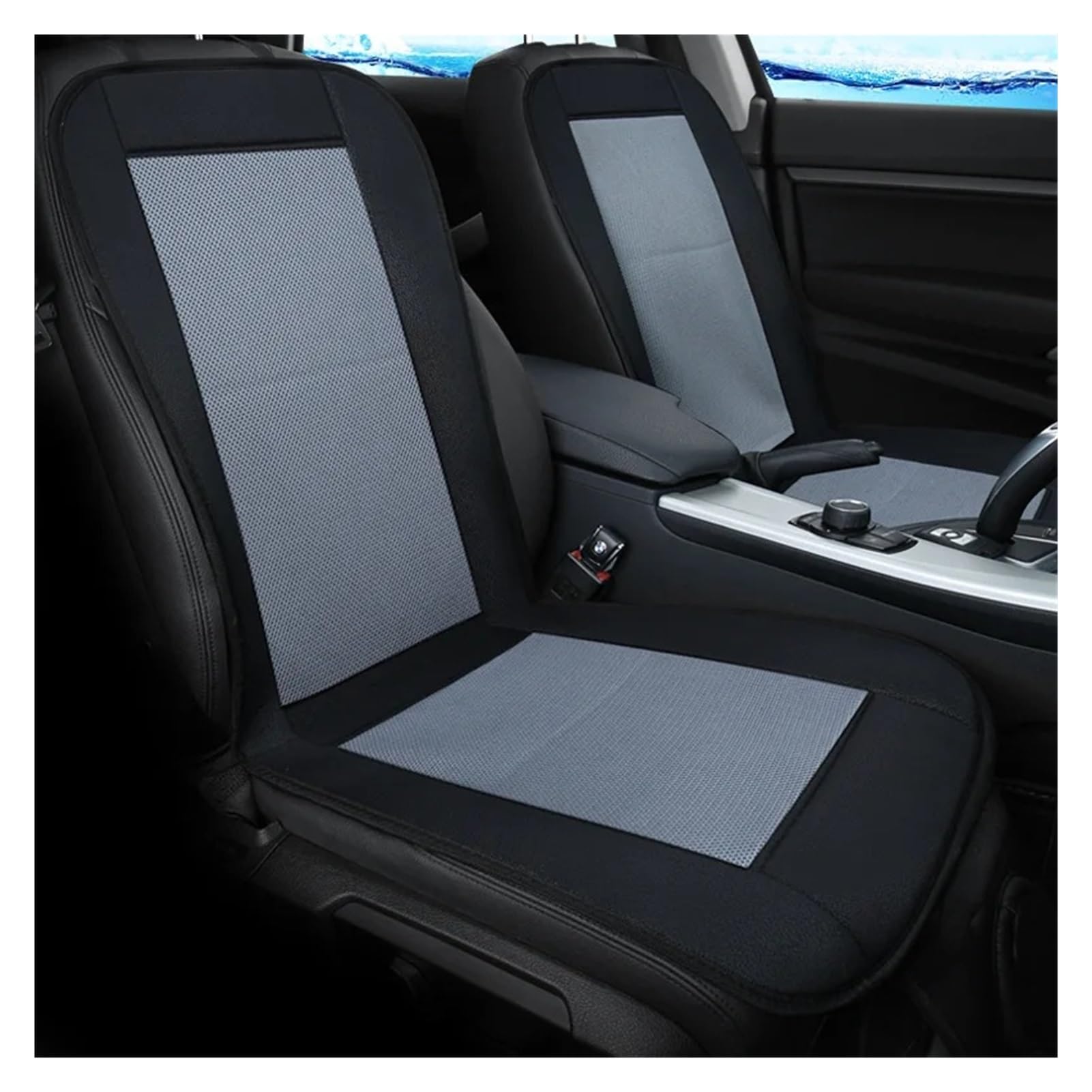 Hviyroi car seat cushion 12V 8Fan 3D Spacer Car Summer Cool Ventilated Seat Cushion(1pcs Black Grey)