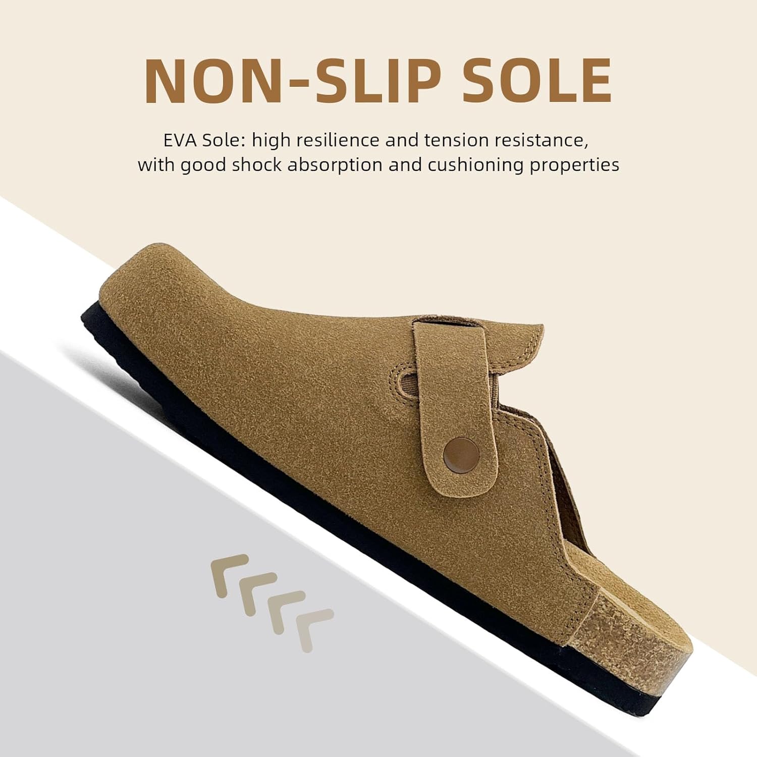 Kids Suede Clogs Boys Girls Sandals Cork Footbed Toddler Slip-on Slippers Indoor Outdoor Cute Sandals Classic Adjustable Buckle - Image 3