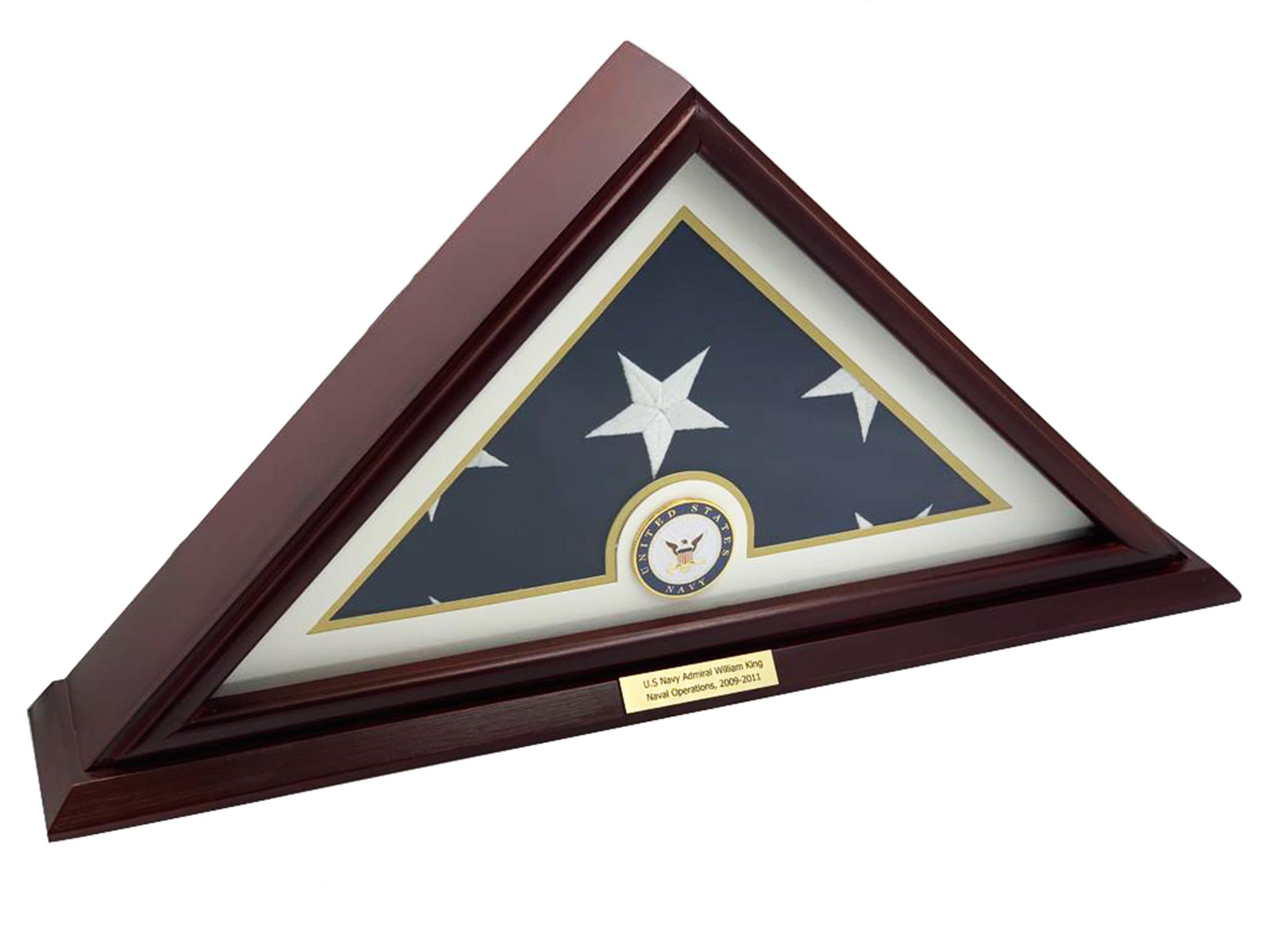 Buy 5x9 American Veteran Burial Display Case, Solid Wood