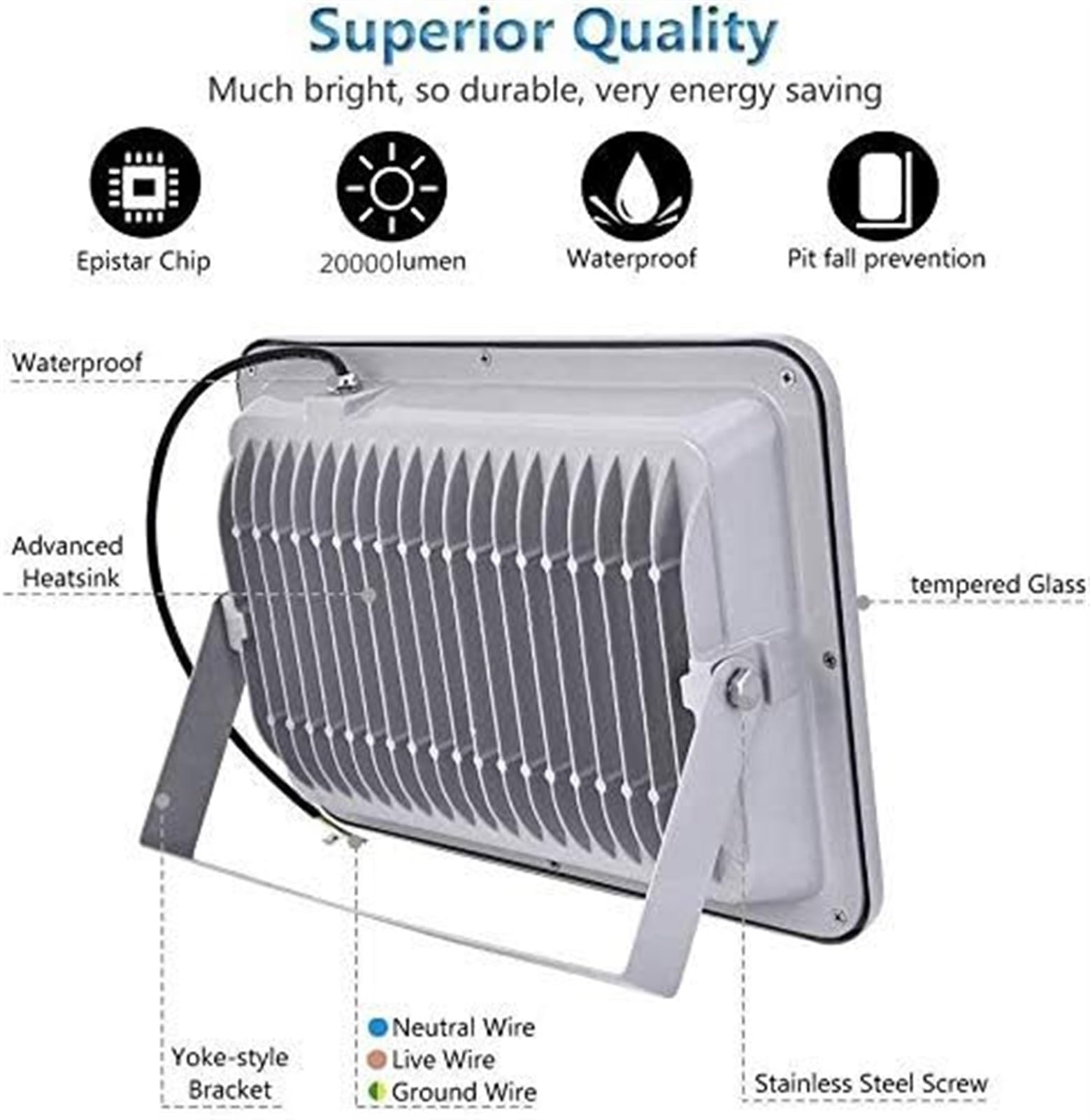 lampy solarne do użytku na zewnątrz, Światło halogenowe LED, 200 W, 6000-6500 K IP65, aluminium, zewnętrzne światła bezpieczeństwa Krajobraz ogrodowy Super Bright 110 V