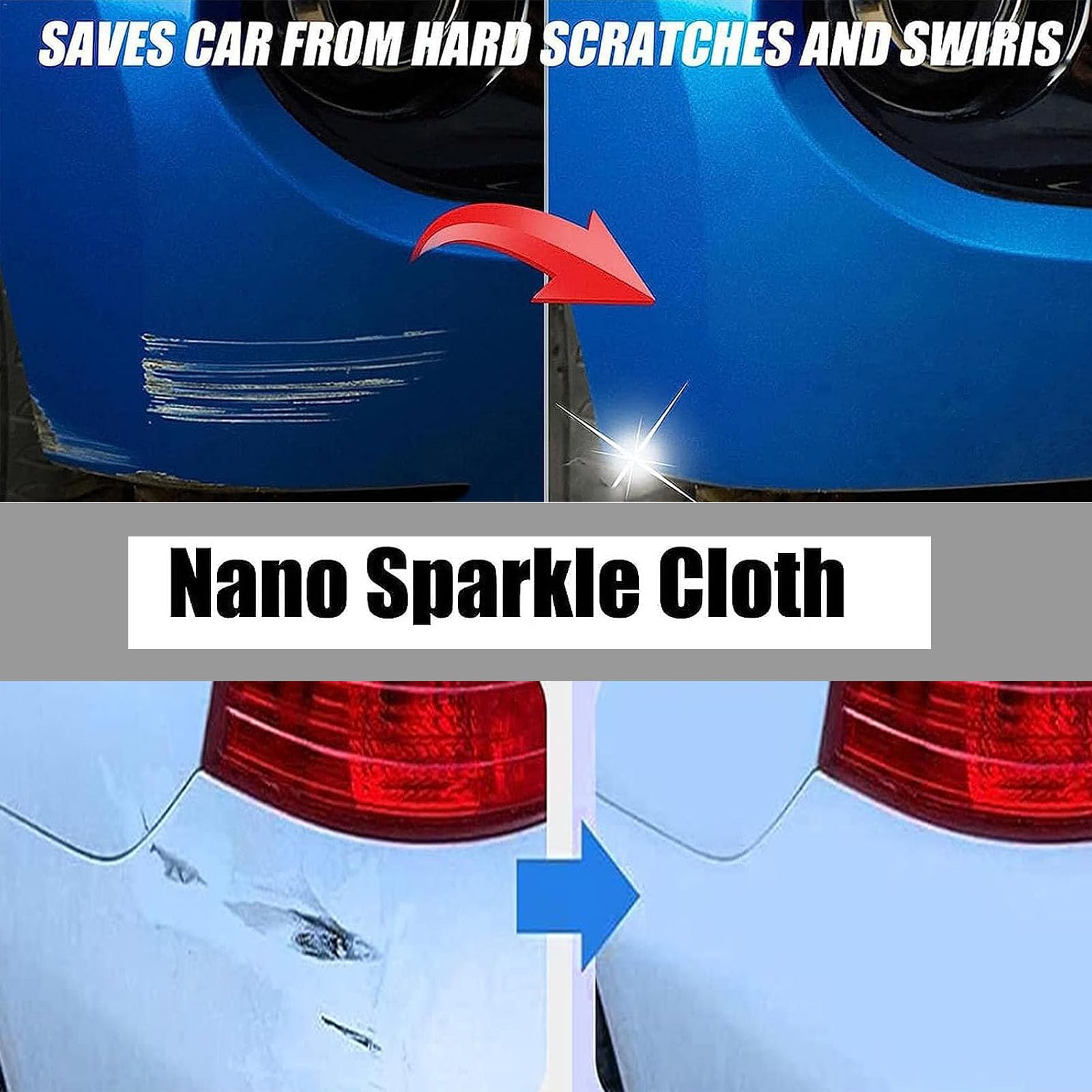 Kuvarix Nano Kratzerentferner Tücher 10er Pack - Magic Tuch Für Auto Kratzer