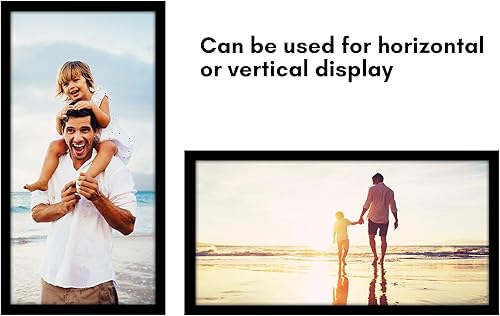 Vista 930 de Americanflat - Marco para póster de 71 x 74 cm con plexiglás pulido, portarretratos negro de madera industrializada, Epic Collection, marco ancho