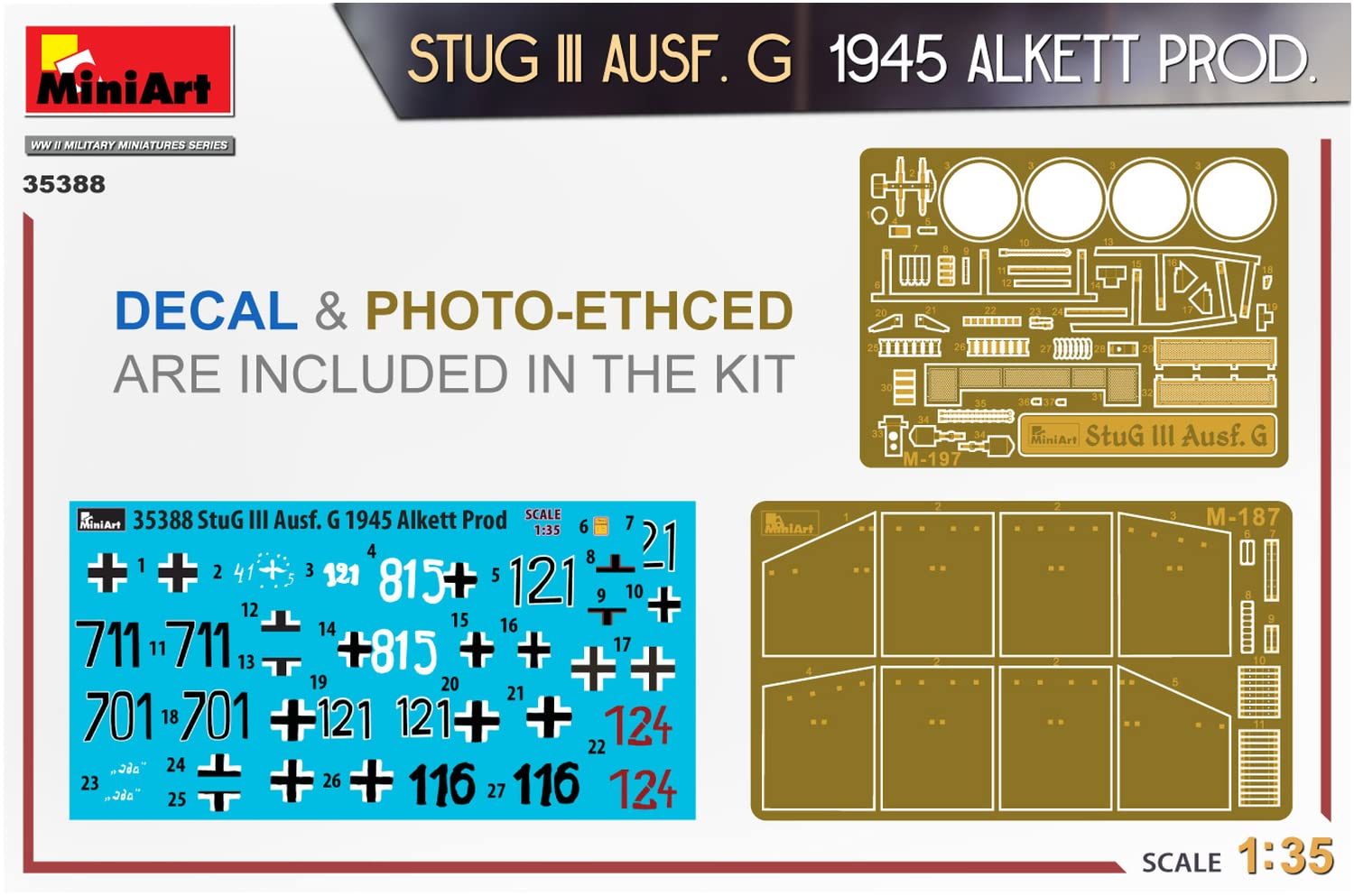 Miniart 1:35 - StuG III Ausf. G Alkett Prod 1945, Geformte Farbe, Approx. 10-15 cm - Image 2