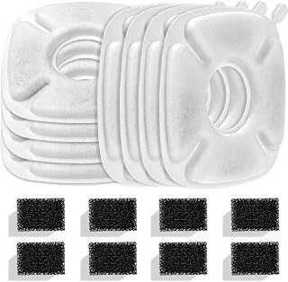 Bravelk Cat Water Fountain Filter, 8 Pack Replacement Filters & 8 Pack Replacement Pre-Filter Sponges for 95oz/2.8L Automatic Pet Fountain Cat Water Fountain Dog Water Dispenser