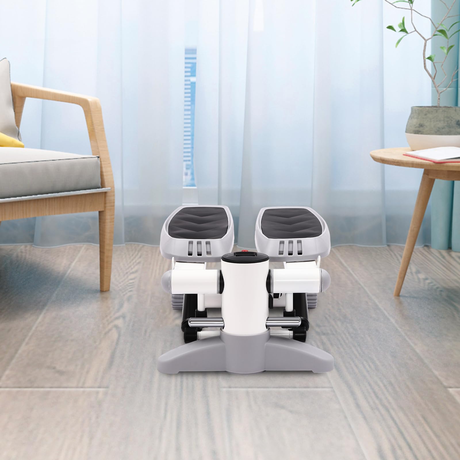 Stepper do treningu domowego, przenośny stepper fitness z wyświetlaczem LED, regulowana wysokość, idealny do odchudzania, ujędrniania i treningu