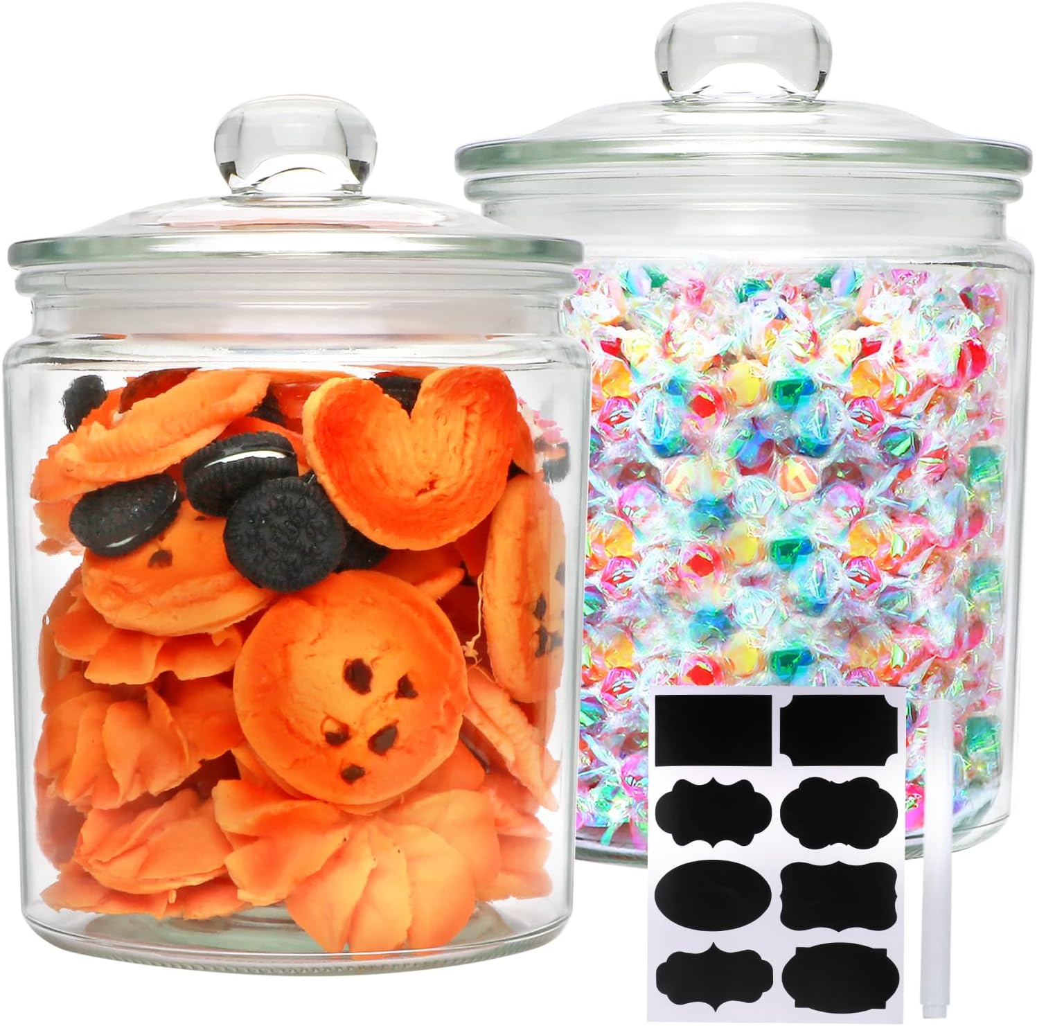 Accguan Glass Cookie Jar,33oz Glass Food Storage Containers