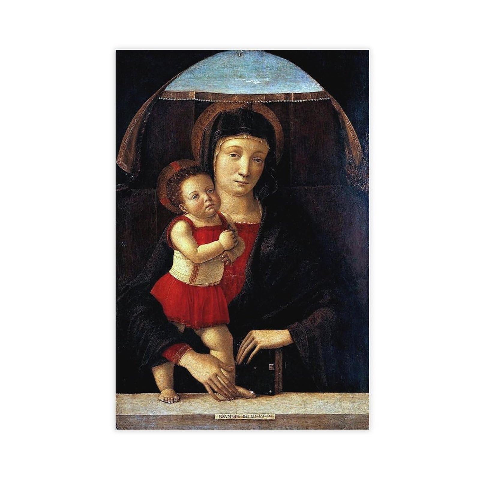 Impression sur toile Madonna With Child Giovanni Bellini déco murale 30x45cm - 8