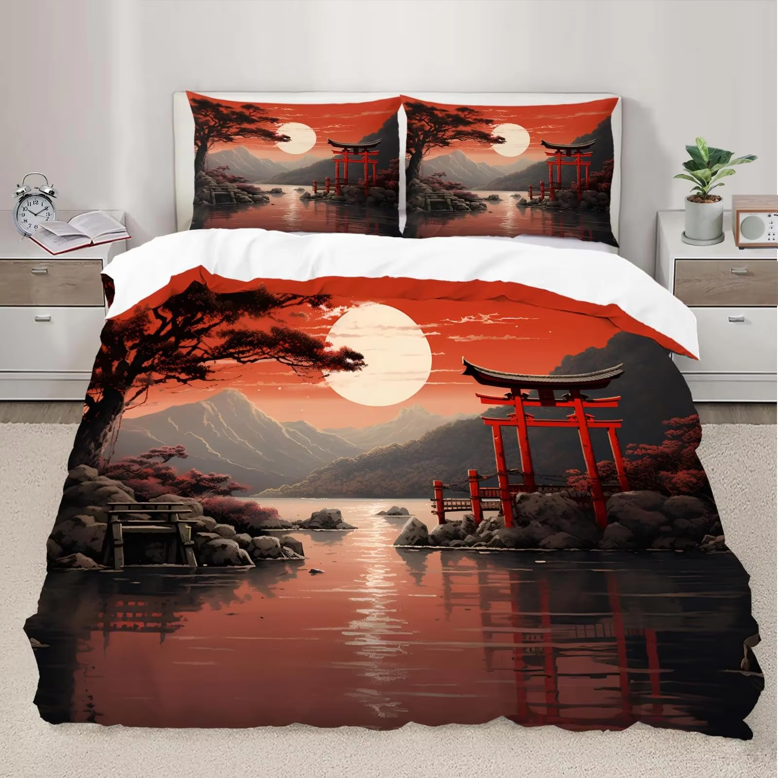 Housse de couette paysage japonais fini les nuits trop chaudes