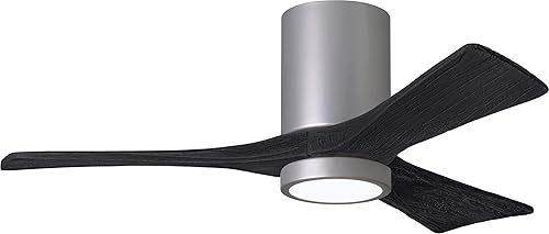 Miniatura 28 de Matthews IR3HLK-BRBR-BK-42 Irene - Ventilador de techo de montaje empotrado para interiores y exteriores de 42 pulgadas con luz LED y control remoto