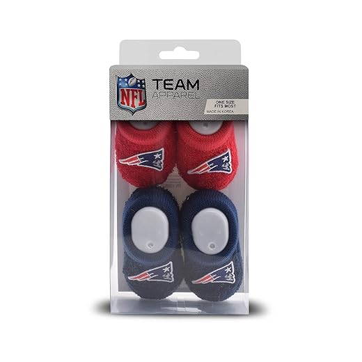 FBF - NFL Infant Bootie Socks 0-12 Months - 2 Pack (New England Patriots)