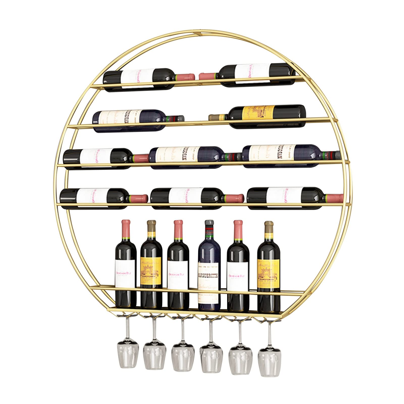 Casier à vin mural design en métal pour une présentation haut de gamme des crus