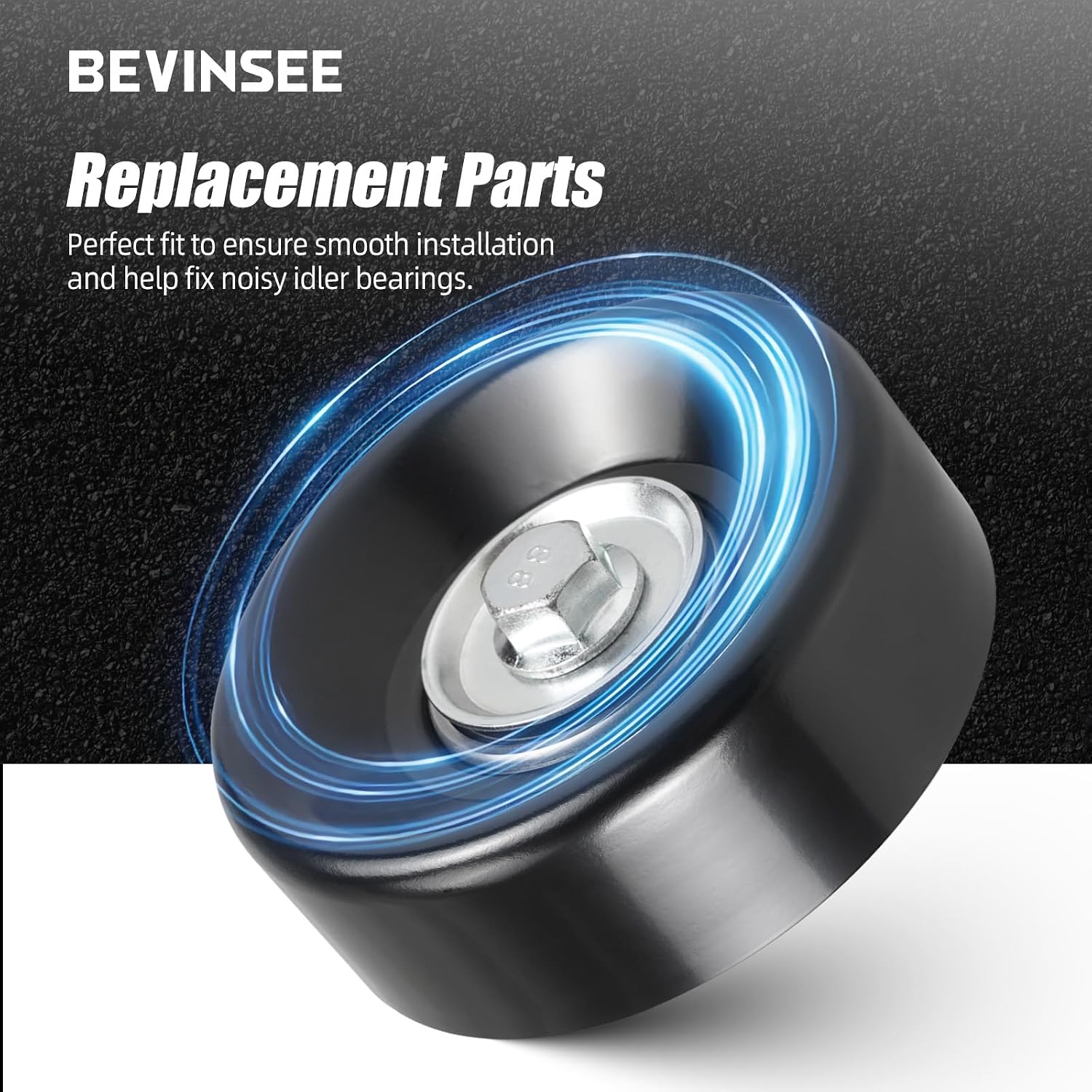 Bevinsee Drive Belt Idler Pulley 12669569 Compatible with Chevrolet LS1 LS2 LS3 LS6 LS7 4.8 5.3 6.0 6.2L Truck & SUV Engines Compatible with GM Idler Pulley